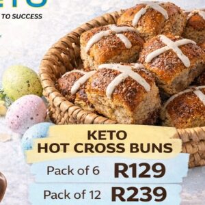 Keto Hot Cross Buns