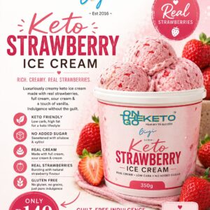 💝Keto Strawberry Ice Cream💝